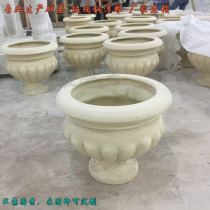  Artificial sandstone flower pots Outdoor square community European-style sculpture flower bowl villa home hotel door placement