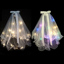 Net red glowing head yarn double super fairy air ribbon bow photo props headgear headgear with headgear headgear
