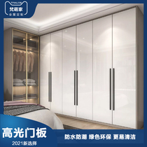 High light door panel cabinet door custom solid wood particles European pine board osb light luxury flat door custom marble cabinet door panel