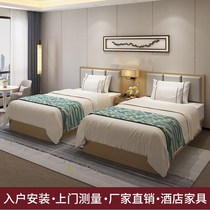 Hotel Furniture Bed Hotel Standard Room Single Bed 18 m Homestay Bedframe Hotel Double Room Bed Full Set