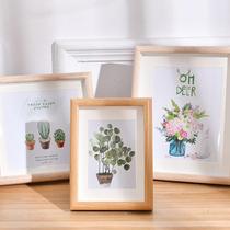 Photo frame European solid wood table wall 5 inch 6 inch 7 inch 8 inch 10 inch A4 inch 12 inch desktop ornaments