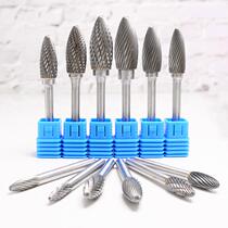 Hard alloy rotary filing wood engraving metal jade tungsten steel milling cutter H type electric filing grinding head roller sharpening