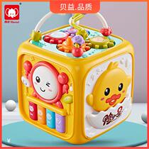 Childrens hexahedron drum baby hand slapping drum multifunctional piano light early to teach toy source factory line Lower wholesale