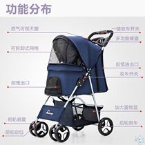 New out dog trolley disabled walking can be removed and washed Corky dog Schnauzer light portable pet car