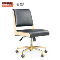 Junfan lychee pattern cowhide leather stainless steel frame can lift rotating boss chair master stool barber chair beauty stool