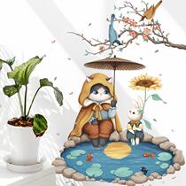 3d stereo visual effect wall stickers cat living room bathroom childrens room waterproof creative decoration self-adhesive OJL