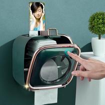 Toilet tissue box carton Multi-function face towel roll paper punch-free toilet wall-mounted storage pumping paper toilet paper box