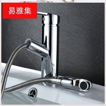 Suitable for stainless steel pull-out faucet hot and cold basin wash basin faucet retractable faucet factory