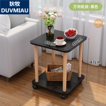 Minimalist tea table balcony small table solid wood bedroom dining rental room small tea table rectangular floating window table 0