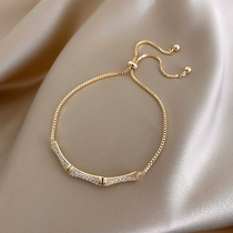  Korean small ck bamboo bracelet female summer sterling silver ins niche design simple light luxury high-end sense of girlfriends jewelry trend