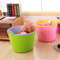 Strong and tough storage bucket dirty clothes basket storage basket can be covered with plastic bucket baby bucket baby bath bucket dirty clothes bucket