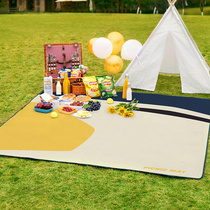 Picnic supplies set net red day picnic mat moisture-proof mat padded foldable lawn mat picnic machine washable