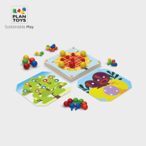 (Official direct sale) Plantoys5399 nail plate color classification sorting mathematics counting early education toys wooden