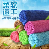 Double layer thickened coral suede cleaning cloth with water suction and suction of grey cloth without falling hair without falling and rubbing the ground