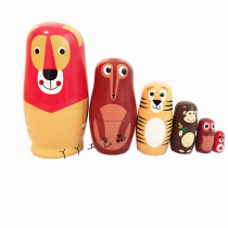 Proud (Special Price) Six Floors Fox Animal Russian Set Dolls Puzzle Wooden Toy Craft Gift