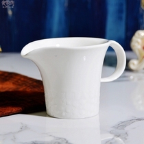 Nordic style simple white ceramic milk cup milk jar Western Food Restaurant sauce cup solid color Cup