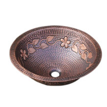 Recognition Home Retro Red Copper Terrace Basin Villa Art Wash Basin Hotel in the audience basin Villa Terrace Basin Full Store