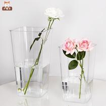 Wake Flowers Bucket Deep Water Home Acrylic Flower Shop Special Transparent Large Flowers Plastic Style Flower Arrangement Bubble Flower Supplies