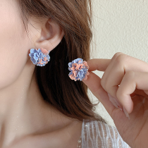 Mori Xianmei camellia earrings female niche design high-end earrings 2023 new trendy earrings summer
