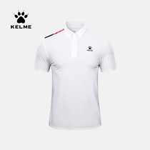 KELME calmei football polo shirt mens summer fashion new lapel T-shirt breathable quick-drying short sleeves