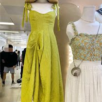  Guangzhou APM Korean summer design sense French temperament fashion sleeveless sundress niche mid-length dress