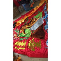 Chaozhou Chaozhou embroidery Chaozhou hand embroidery Double dragon dragon tiger flag Dragon flag tiger flag Various sizes pennant dragon tiger division