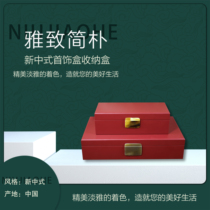 Modern minimalist model room soft decorations new Chinese lacquerware jewelry box red storage box home furnishings