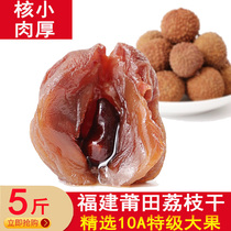 Authentic Putian lychee dried whole box 5kg 2021 new goods glutinous rice small core meat thick special spot 10A bag