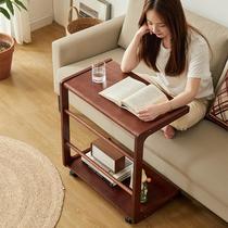 Walnuts modern minimalist solid wood edge Several corners a few small tables Bedside Sofa Home movable c-type small tea table