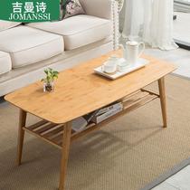 Outdoor tea table table Living room Home Small family Type minimalist Modern Nangzhu Solid Wood Tea Terrace Day Style Nordic Creativity