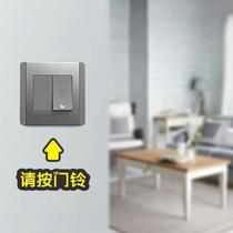 Please press the doorbell Cue Card Open Button Signs ACRYLIC ID cards indicate Entrance Access Switch Wall Sticker