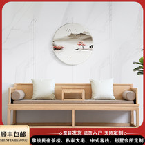  New Chinese Arhat bed Solid wood Chinese old elm push-pull bed living room sofa bed Modern simple small apartment bed