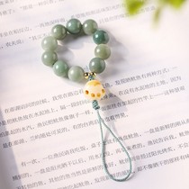 Original ecological white jade bodhigan cat claw mobile phone chain around the finger to play small hand twist female bodhi Zhi article play the Buddha bead man