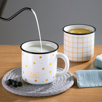 Student personality cup cup mug cup household coffee cup wind ins drinking water couple milk ceramic simple creativity