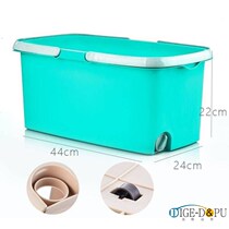 Pond pool plastic mop pool with lower drainage toilet balcony narrow rectangular wash cloth pool bucket pulley household