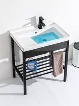 Balcony washing sink Stainless steel laundry basin with washboard floor simple laundry sink Rural yard sink