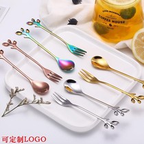 Dessert spoon exquisite Japanese coffee mixing spoon spoon creative cute European luxury gold stainless steel