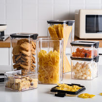 Storage Box Food Grade Seal Tank Transparent Plastic Kitchen Five Grain Cereals Storage Tank Spices Snack Nuts Dry Goods
