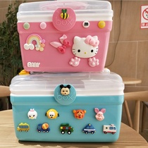 Medicine box Cute student dormitory mini household small family standing large capacity multi-function medicine box high face value
