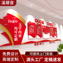 Party Building Propaganda Culture Wall Custom Party Member Wind Mining Office Party Branch Party Branch Meeting Room 3D Decorative Design