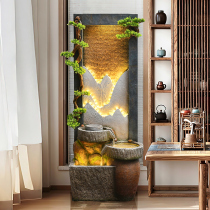 Water ornaments circulating water floor living room decorations opening gifts light luxury creative curtain wall rockery humidification Stone Mill