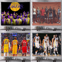 NBA Lakers hang cloth James Kobe Curry background cloth ins room decoration wall cloth bedroom dormitory canvas