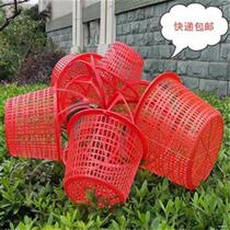 Round strawberry Lanzi portable plastic fruit garden vegetable basket picking bayberry mulberry cherry loquat frame