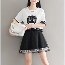Summer dress hipster set short skirt college style two-piece skirt summer 2020 new student dress girl