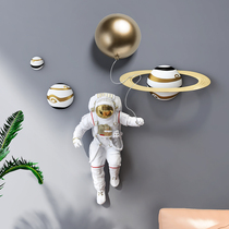 Astronaut childrens room wall decoration porch bedroom bedside decoration astronaut living room TV background pendant