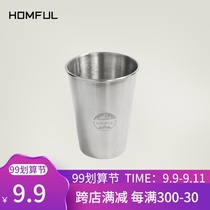 HOMFUL Haofeng outdoor 304 stainless steel beer mug travel picnic camping cold drink cup coffee cup tea cup