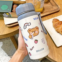 Thermos large capacity 1000ml portable large thermos pot Outdoor travel student high facial value water cup female cute