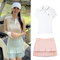 South Korea imported golf pleated moisture absorption quick-drying badminton tennis sports bright color fashion anti-walking short skirt