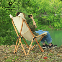 Camping wild house outdoor solid wood folding chair fishing chair travel chair leisure picnic portable butterfly chair sketch stool chair