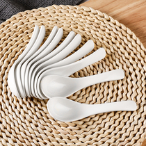 Household spoons Porcelain spoons Spoons Small soup spoons spoons and spoons Ceramic soup Commercial hotel restaurant Hotel tableware white